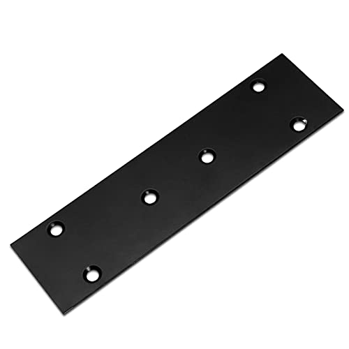 Bonsicoky 4Pcs Flat Straight Brace Brackets, 6.7 x 1.9 / 169 x 48mm - size: 6.6" x 1.9" - 4 PCS, style: Black