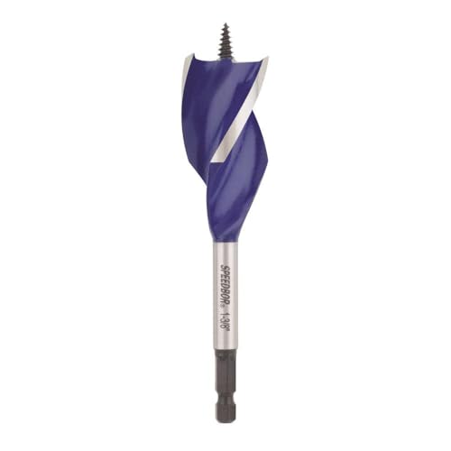 IRWIN SPEEDBOR Tri Flute Wood Drill Bit 1-3/8"(3041020), Black - size: Pack of 1, style: 1-3/8-Inch Bit