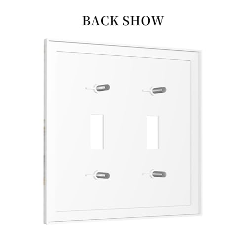 White Gray Gold Marble Light Switch Cover Decorative Wall Plate - color: 2 Gang Double Toggle