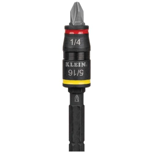 Klein Tools 32907 Impact Driver, 7-in-1 SAE Impact Socket Set, Flip Socket Set with 1/4, 5/16, 11/32, 3/8, 7/16 and 1/2-Inch Nut Driver Sizes and 1/4-Inch Bit Holder, 5-Inch Shaft - color: 7-in-1 W/ 11/32-inch