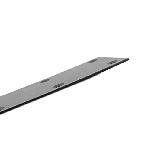 4 Pack Flat Straight Brace Brackets, ULIFESTAR Black Stainless Steel Mending Bracket Plate Metal Shelf Support Fixing Joining Plate for Furniture,Wood,Shelves,Cabinet with Mounting Screws - size: 140 x 48 x 2 mm