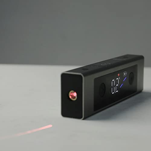 Protractor Digital Inclinometer, Angle Measure L-as-er Ruler, with Bi-directional Red Light Marking, Dual-Screen Angle Finder, Multifunctional Device Precise Professional (Dual L-as-er + Stand)
