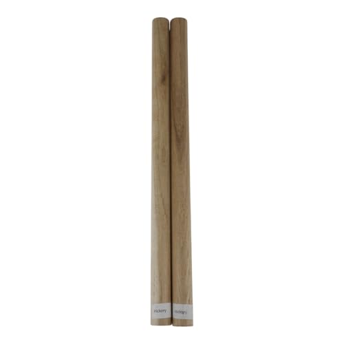 Hickory Wooden Dowel Rods - 3/4 x 12 Inch (Pack of 2) - Kiln-Dried Unfinished Natural Hardwood Dowels for Crafts and Woodworking