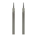 HARFINGTON 2pcs Flat Thin Cut File 10" Double Cut Teeth High Carbon Steel Hand Rasp File without Handle for Metal Wood Deburring Removing - size: 10", style: Thin