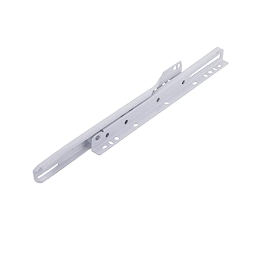 10 in. White Coated Steel Euro Bottom Mount Drawer Slides - size: 10 in