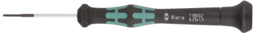 Wera 05118002003 Kraftform Micro 2035 Slotted Electronics Precision Screwdriver, 1.5mm Head, 40mm Blade Length - size: Slotted 1.5mm Head, 40mm Blade