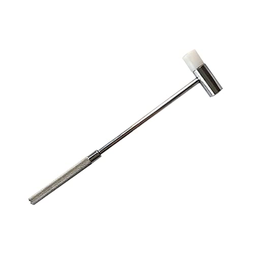 Dual Head Small Hammer, 7 Inches, Plastic Head and Metal Head, Black Plastic Grip, Double face Jewelry Mallet, Mini Hammer for Watch, Tuning, Woodworking, Toys, DIY, Leather, Instruments - style: 20CM-METAL HANDLE