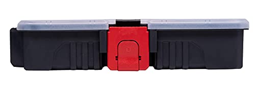 Small Parts Organizer Box – Stackable Hardware Storage Case with 20 Compartments & 12 Dividers – Heavy-Duty Nylon Screw, Drill Bit, Nut & Bolt Organizer for Garage, Toolbox, Workshop