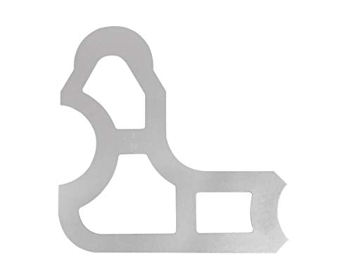 Accusize Industrial Tools 8 Pc Radius Gauge Set 1-1/16'' to 1-1/2'' Gauges without Holder, 3602-5023