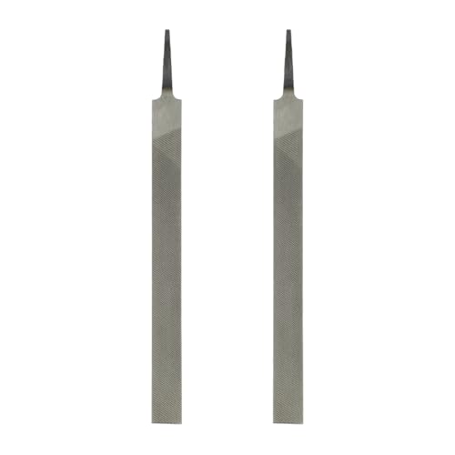 HARFINGTON 2pcs Flat Coarse Cut File 12" Double Cut Teeth High Carbon Steel Hand Rasp File without Handle for Metal Wood Deburring Removing - size: 12", style: Coarse