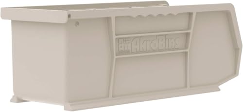 Akro-Mils 30224 AkroBins Plastic Storage Bins, 11"x 4"x 4", Stone, 12-Pack - color: Stone