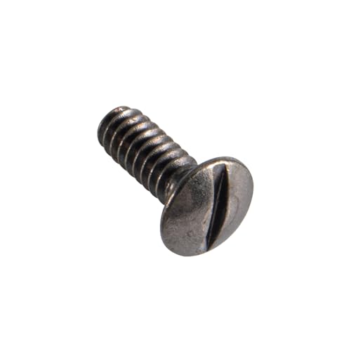 Henne Bery 3/8" Long 6-32 Thread, Oval Head Milled Slot Replacement Wall Plate Screws, 50 Pack, Heirloom Silver/Antique Nickel - color: Heirloom Silver, size: 3/8",50 Pack