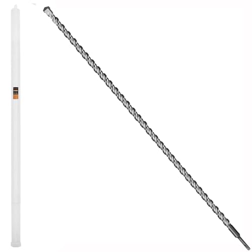 SDS Plus Rotary Hammer Drill Bit 1-1/4" x 39"Concrete Masonry Drill Bits for Brick, Cement & Stone - Durable Alloy Tip, Fast Drilling - size: 1-1/4" x 39"
