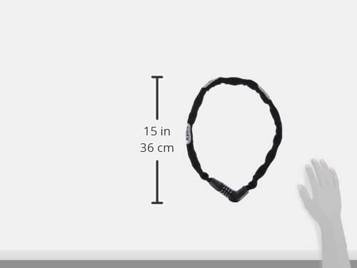 ABUS 5804 Steel-O-Chain Steel Bike Chain Lock - color: Black, size: 75cm/5mm, style: Combo