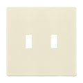 ENERLITES Screwless Double Toggle Switch Wall Plate, Child Safe Dual Light Switch Cover, Standard Size 2-Gang 4.68" x 4.73", Unbreakable Polycarbonate Thermoplastic, SI8812-LA, Glossy, Light Almond - color: Light Almond, size: Screwless