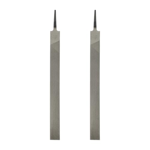 HARFINGTON 2pcs Flat Coarse Cut File 14" Double Cut Teeth High Carbon Steel Hand Rasp File without Handle for Metal Wood Deburring Removing - size: 14", style: Coarse