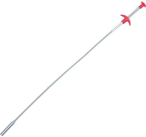 Drain Snake Drain Clog Remover Flexible Grabberable Pick Up Cleaning Tool Reacher Claw Stick, Drain Auger Grab Trash Hairs from Drain,Sink,Bathroom Tub Toilet Hose (23.7 Inch) - style: 23.7 Inch