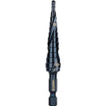 Klein Tools QRST01 Step Drill Bit, Quick Release Spiral Double-Fluted, 1/8 to 1/2-Inch, Hex Shank, Cut Steel, Wood, Plastic, Aluminum - size: 1/8 to 1/2-Inch, style: Quick Release