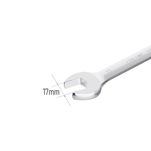 17mm Flex-Head Ratcheting Combination Wrench, 17mm Metric - size: 17mm