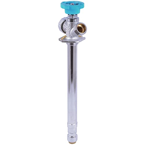 SharkBite 8 Brass Push Frostfree Sillcock, Chrome/Blue - size: 8 in.
