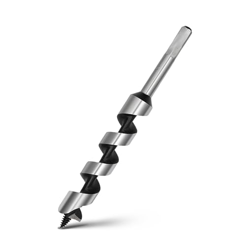 0.98 x 9 Auger Drill Bit for Wood,25x230mm Hex Shank Ship Auger Bit - size: 0.98 in x 9 in
