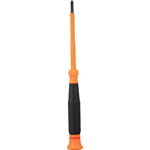 Klein Tools 6233INS Insulated Precision Screwdriver, #0 Phillips Mini Electrician Screwdriver, 1000-Volt, Cushion-Grip Handle - style: #0 Phillips