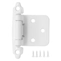 6 Pack (3 Pairs) 1/2" Overlay Cabinet Door Hinges White - color: White, size: 6 Pack (3 Pairs)
