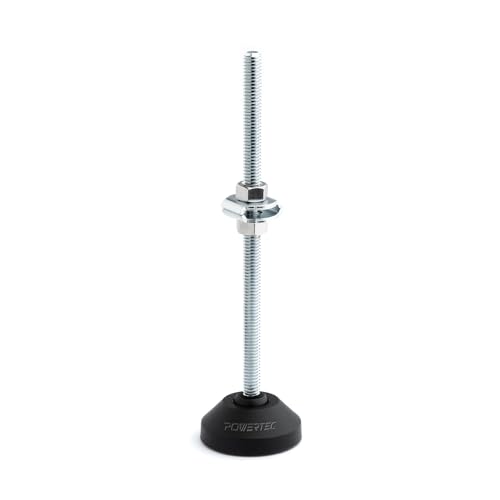 POWERTEC 6" Large Toggle Clamp Foot with Nuts & Washers, Oversized Stud Clamp Foot Compatible with Toggle Clamps for Table Saw Fence, Drill Press Table, and Woodworking Jigs (71700) - size: Toggle Clamp Foot, 1PK