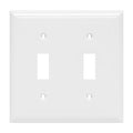 Power Gear Light Switch Wall Plate Cover, Double Toggle Style, White - color: White, style: Oversized
