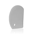 Sapid Flexible Curved Edge Silicone Bowl Scraper Dough Scraper Baking Bread - color: Gray