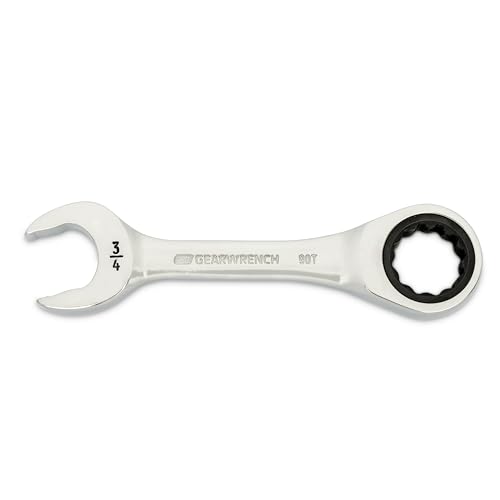 GEARWRENCH 3/4" 90T 12 Point Stubby Combination Ratcheting Wrench | 86857 - style: 3/4"