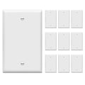 ENERLITES 10 Pack Mid-Size Blank Wall Plate Cover, No Device, 1-Gang, White - color: White, size: Mid-Size