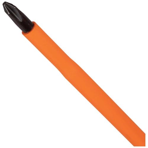 Klein Tools 6836INS Insulated Screwdriver, Made in USA, 1000V #2 Phillips Tip Screwdriver with 6-Inch Shank, Tip-Ident, Cushion-Grip Handle - style: #2 Phillips, 6-Inch