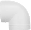 Vent Systems 90 Degree 6" Inch Elbow Duct Pipe Connector - Round Flexible, Rigid PVC Pipe, Tube Ventilation System Adapter - ABS Plastic HVAC Duct Fittings, Dryer Duct Connection, Ducting Joint - size: 6''