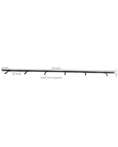 Floating Shelf Brackets - Sheppard Brackets - Easy Install - Heavy Duty (70 inch) - size: 70 inch