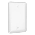 TayMac WMW-B 1-Gang White Smooth Metal Maxi Blank Wall Plate WMW-B, Outlet Cover Wall Plate with Screws, Electrical Outlet Cover Plate for 1 Device - style: White Smooth