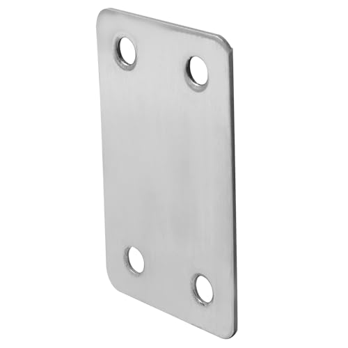 Stainless Steel Flat Straight Brace Bracket, 20-Pack, Silver