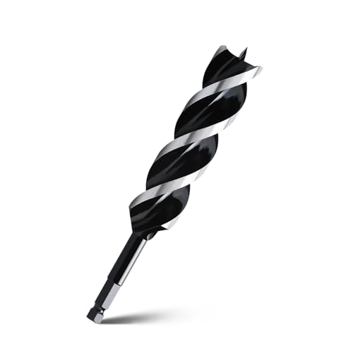 1-1/2" x 9" Auger Drill Bit for Wood,Hex Shank Tri Flute Drill Bit - size: 1-1/2"x9"