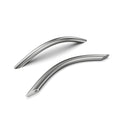 homdiy Solid Brushed Nickel Cabinet Pulls, 5 Inch Silver Arched Drawer Handles, 10 Pack Kitchen Cabinet Hardware, Screws Included for Cupboard Closet Furniture Upgrade - color: Brushed Nickel, size: 5 Inch Hole Centers