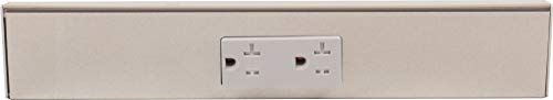 Task Lighting TR Series Angle Power Strip,12 inch, 1 Dual Receptacle, Satin Nickel - color: Satin Nickel, size: 12 Inch