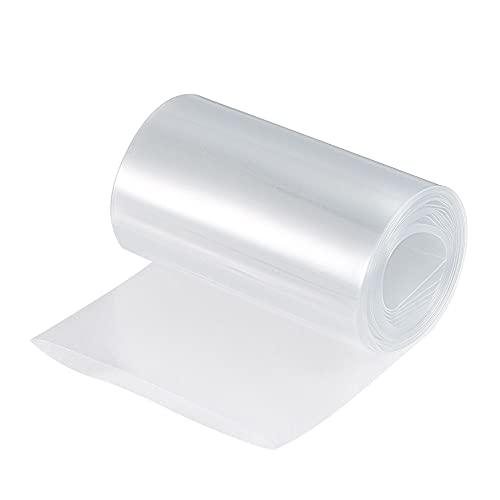 MECCANIXITY PVC Heat Shrink Tubing 50mm Dia 80mm Flat 10Ft Clear - color: Clear, size: 50mmx80mmx3m