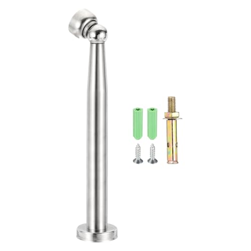 uxcell 9.4" Magnetic Door Stoppers, Wall Floor Mounted Magnetic Door Catch Holder, Stainless Steel Door Stops for Bedroom, Bathroom, Kitchen, Office, Silver - size: 9.4"