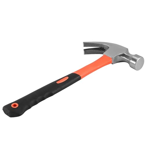 HOIGON 3 Pieces Claw Hammers, 20 oz 16 oz 8 oz Hammer Set with Fiberglass Handle & Polished Forged Steel Head for Household Repair
