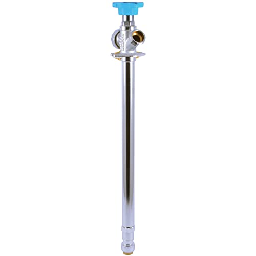 SharkBite 12 Inch Frost Free Sillcock, 1/2 x 3/4 Inch MHT, Push to Connect Brass Plumbing Fitting, PEX Pipe, Copper, CPVC, PE-RT, HDPE, 24636LF - size: 12 in.