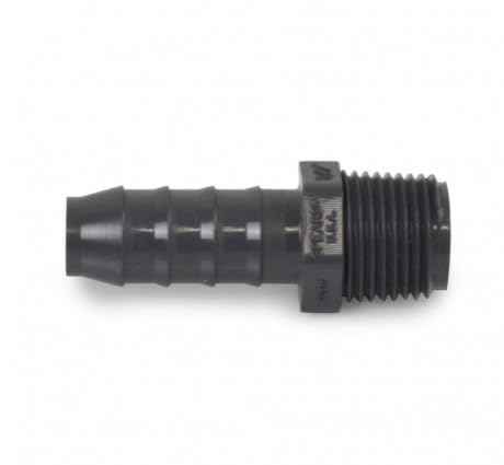 1/2" Barbed Insert x 1/2" Male NPT Threaded PVC Adapter, Sch 40-1pcs - size: 1/2" Barbed Insert x 1/2" MNPT, style: Adapter