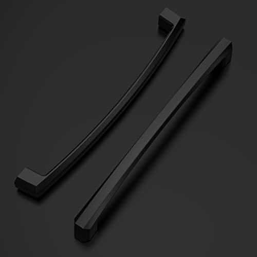 Amerdeco 10 Pack Matte Black Cabinet Pulls 5 Inch(128MM) Hole Centers Kitchen Cabinet Handles Hardware Kitchen Handles for Cabinets Cupboard Handles Drawer Pulls ZH0032 - color: Matte Black, size: 5"/128MM Hole Center
