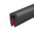Rubber Edge Trim, Self-Adhesive U Channel Rubber Edge Trim, U Shaped Edge Protector for Mirror and Glasses, EPDM Material, Slot Width 1/8"(3mm), Length 10 Ft, Black - size: Fit 1/8"- L10'