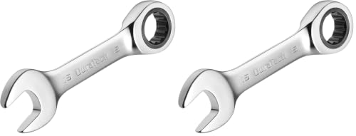 DURATECH 15mm Stubby Ratcheting Combination Wrench, Metric, CR-V Steel (Pack of 2) - size: 15 mm (Pack of 2)