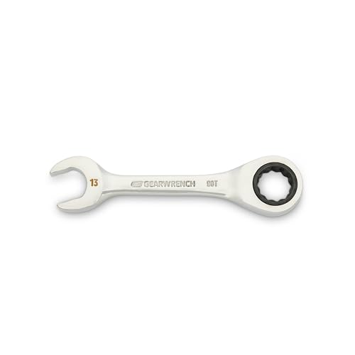 GEARWRENCH 13mm 90-Tooth 12 Point Stubby Combination Ratcheting Wrench | 86843 - style: 13mm