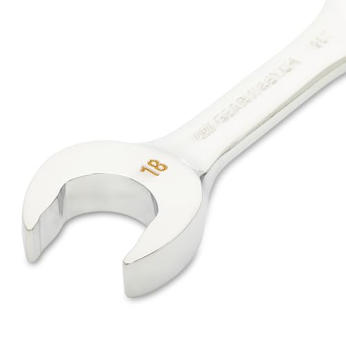 GEARWRENCH 18mm 90-Tooth 12 Point Stubby Combination Ratcheting Wrench | 86848 - style: 18mm